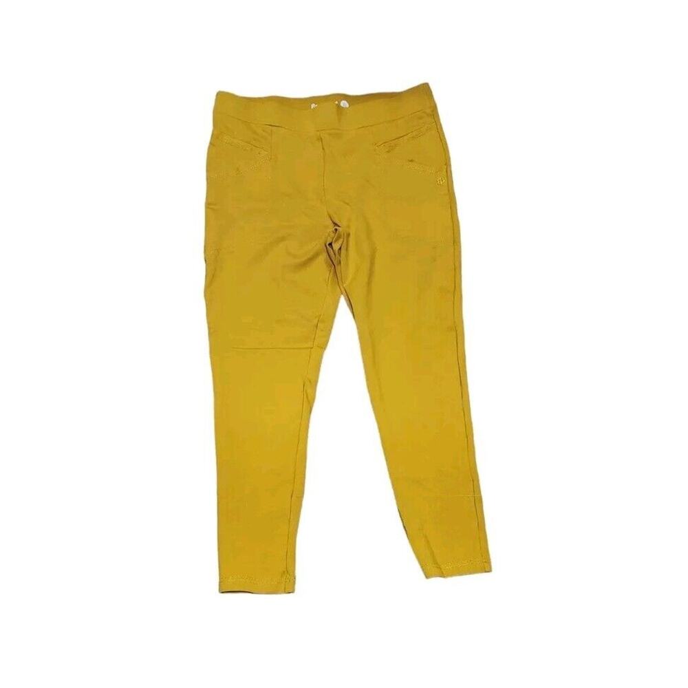 Betabrand Pants Womens Sz XL Mustard Yellow Skinny Dress Yoga Pant Rayon Stretch